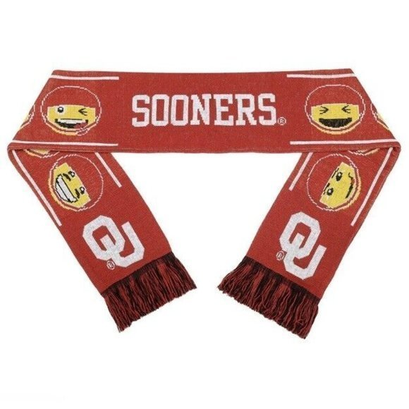 Oklahoma Sooners Teamoji Acrylic‎ Scarf Adult Unisex NCAA Forever Collectibles - Picture 1 of 1